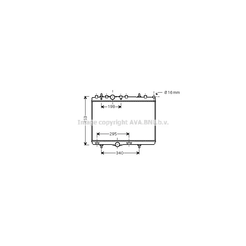 Radiateur, refroidissement du moteur AVA QUALITY COOLING PE2290