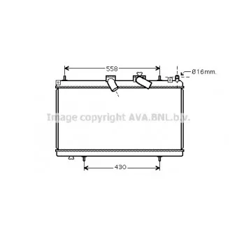 Radiateur, refroidissement du moteur AVA QUALITY COOLING PE2296