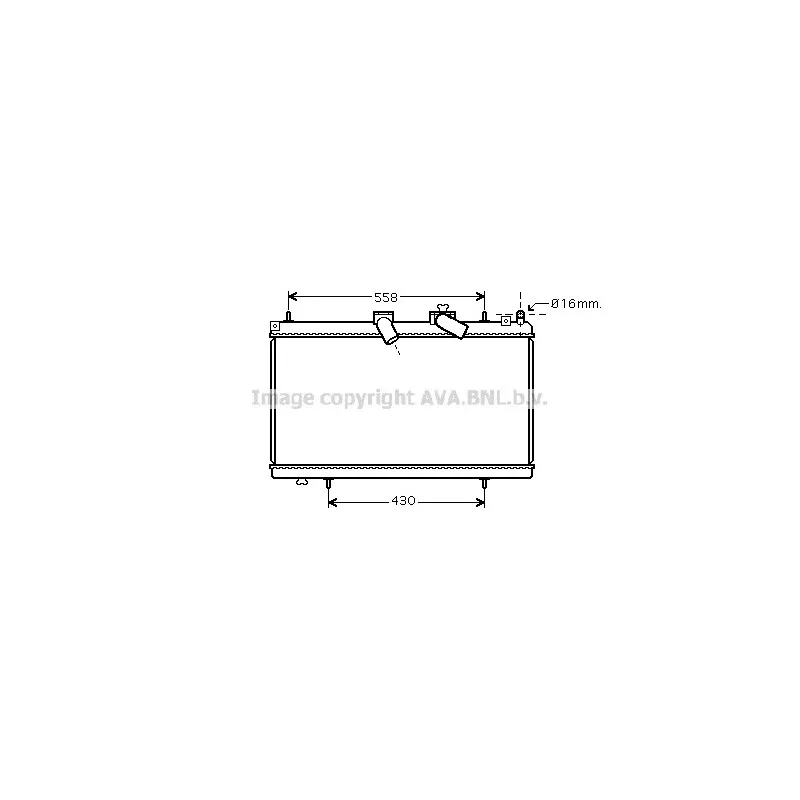 Radiateur, refroidissement du moteur AVA QUALITY COOLING PE2296