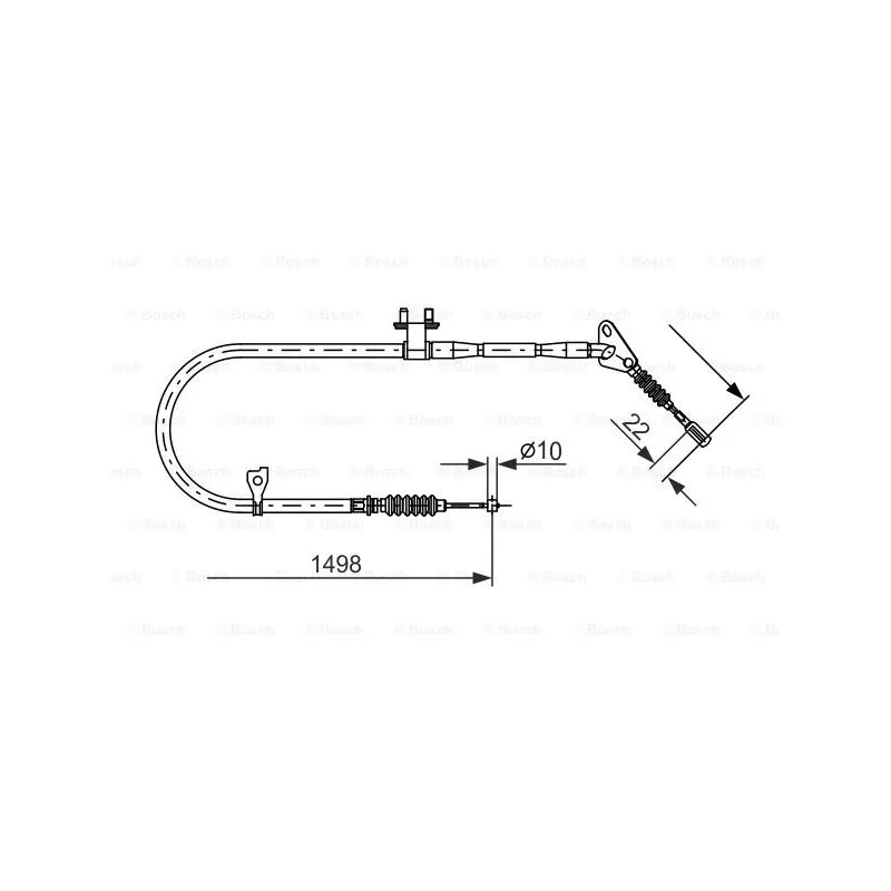 Tirette à câble, frein de stationnement BOSCH 1 987 477 494