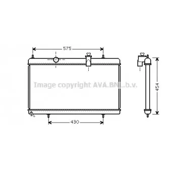 Radiateur, refroidissement du moteur AVA QUALITY COOLING PE2313