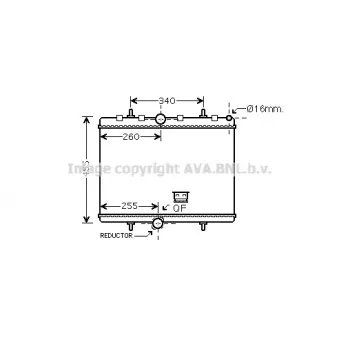 Radiateur, refroidissement du moteur AVA QUALITY COOLING PE2314