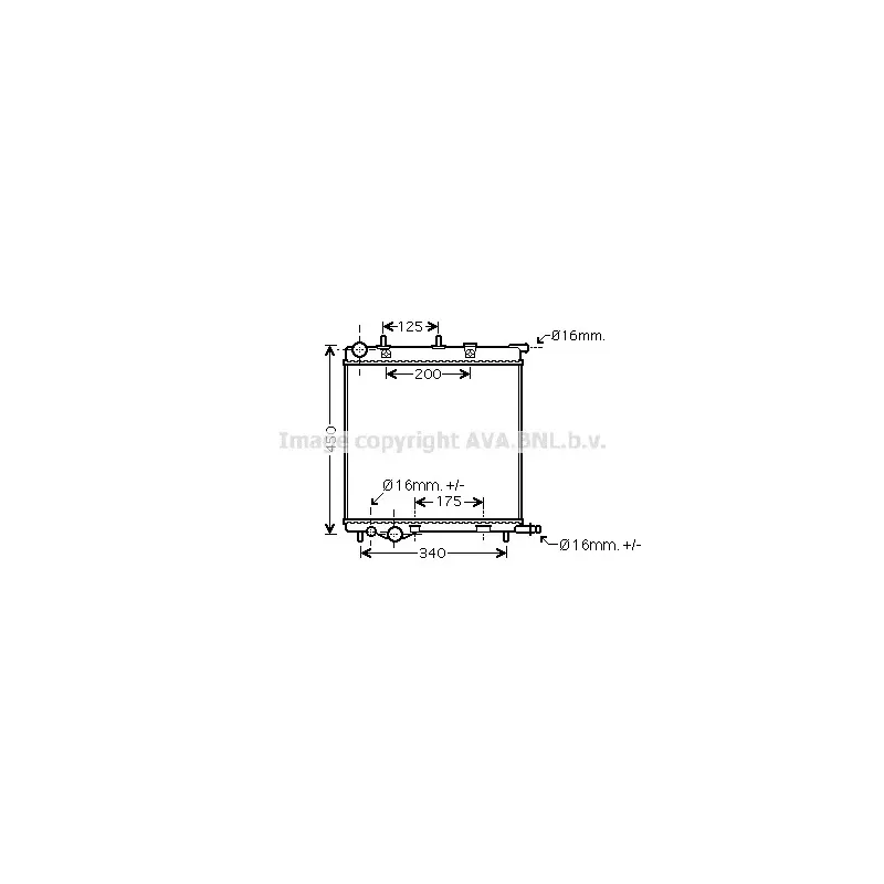 Radiateur, refroidissement du moteur AVA QUALITY COOLING PE2368