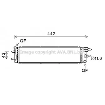 Radiateur, refroidissement du moteur AVA QUALITY COOLING PE2381