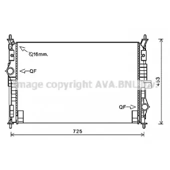 Radiateur, refroidissement du moteur AVA QUALITY COOLING PE2386