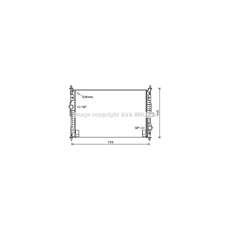 Radiateur, refroidissement du moteur AVA QUALITY COOLING PE2386