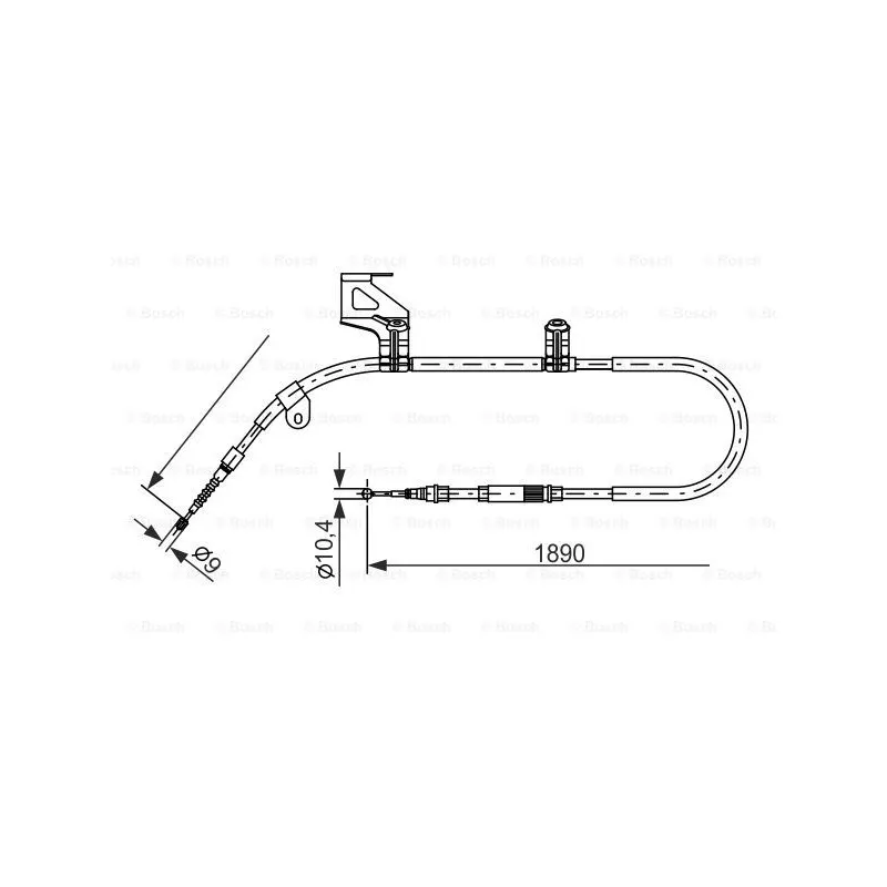Tirette à câble, frein de stationnement BOSCH 1 987 477 803