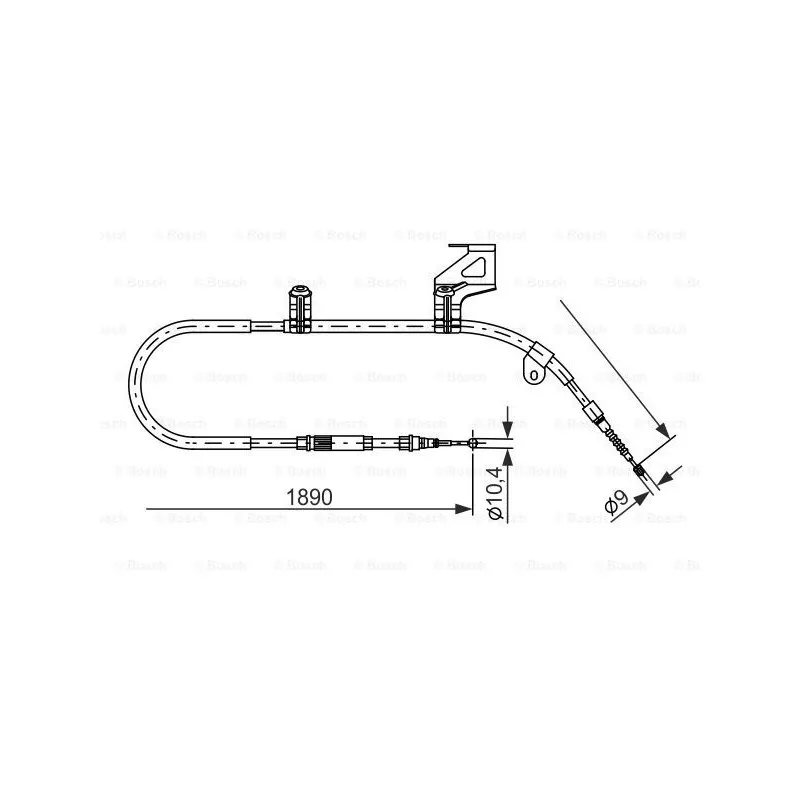 Tirette à câble, frein de stationnement BOSCH 1 987 477 804