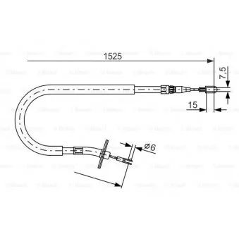 Tirette à câble, frein de stationnement BOSCH 1 987 477 858
