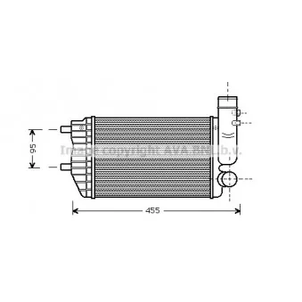 Intercooler, échangeur AVA QUALITY COOLING PE4183