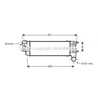 Intercooler, échangeur AVA QUALITY COOLING PE4204