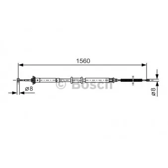 Tirette à câble, frein de stationnement BOSCH 1 987 477 925