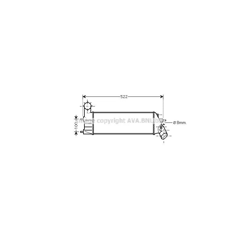 Intercooler, échangeur AVA QUALITY COOLING PE4261