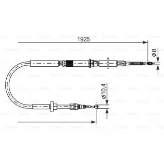 Tirette à câble, frein de stationnement BOSCH 1 987 477 959