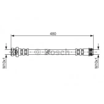 Flexible de frein BOSCH 1 987 481 074