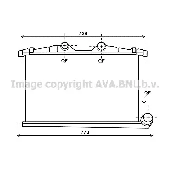 Intercooler, échangeur AVA QUALITY COOLING PE4363