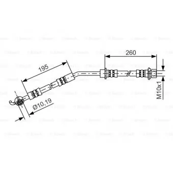 Flexible de frein BOSCH 1 987 481 408
