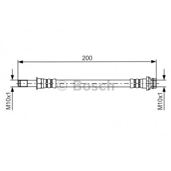 Flexible de frein BOSCH 1 987 481 443