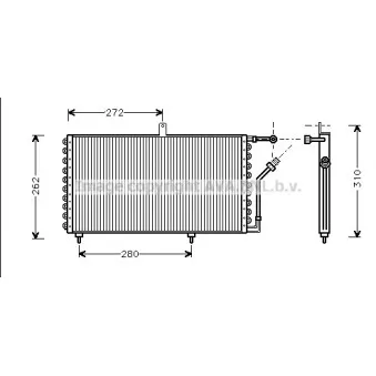 Condenseur, climatisation AVA QUALITY COOLING PE5163