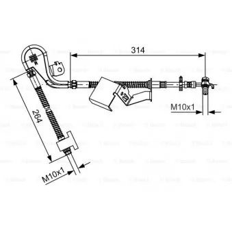 Flexible de frein BOSCH 1 987 481 469