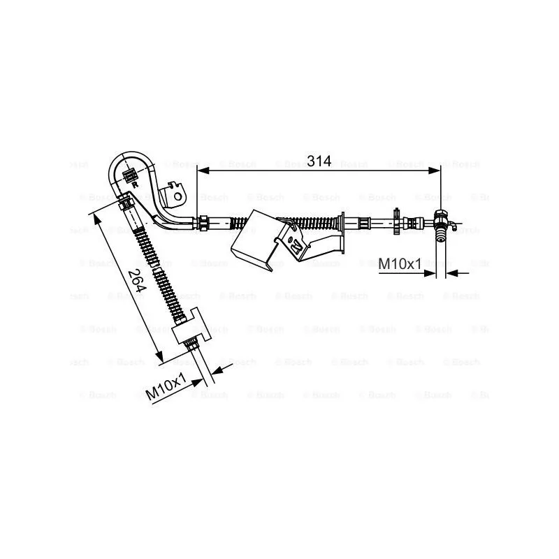 Flexible de frein BOSCH 1 987 481 469