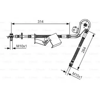 Flexible de frein BOSCH 1 987 481 470