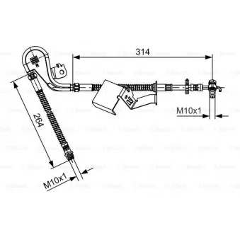 Flexible de frein BOSCH 1 987 481 471