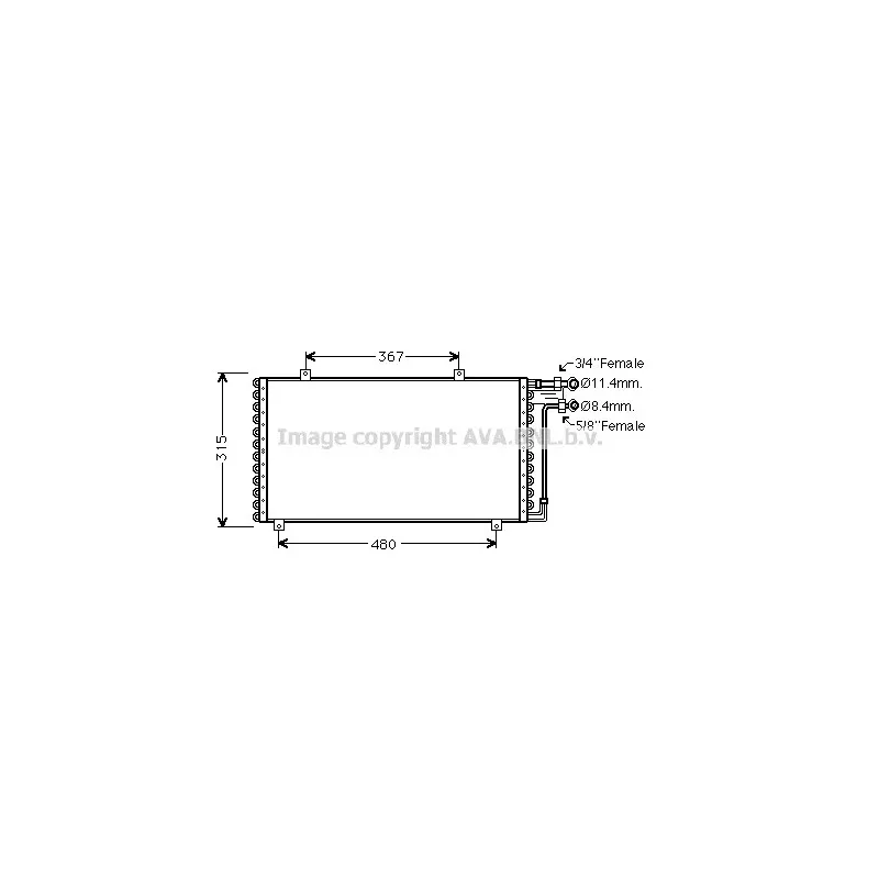 Condenseur, climatisation AVA QUALITY COOLING PE5164