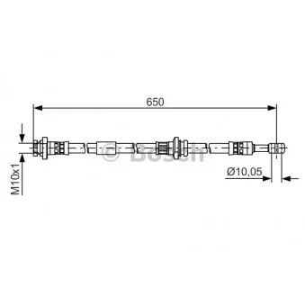 Flexible de frein BOSCH 1 987 481 476