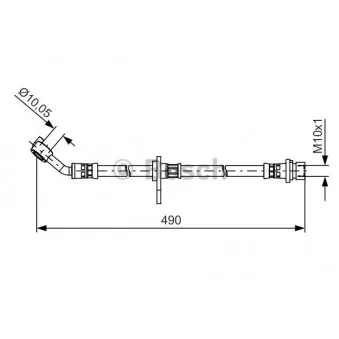 Flexible de frein BOSCH 1 987 481 521