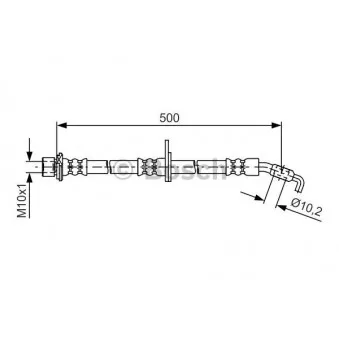 Flexible de frein BOSCH 1 987 481 614