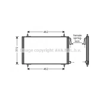Condenseur, climatisation AVA QUALITY COOLING PE5191
