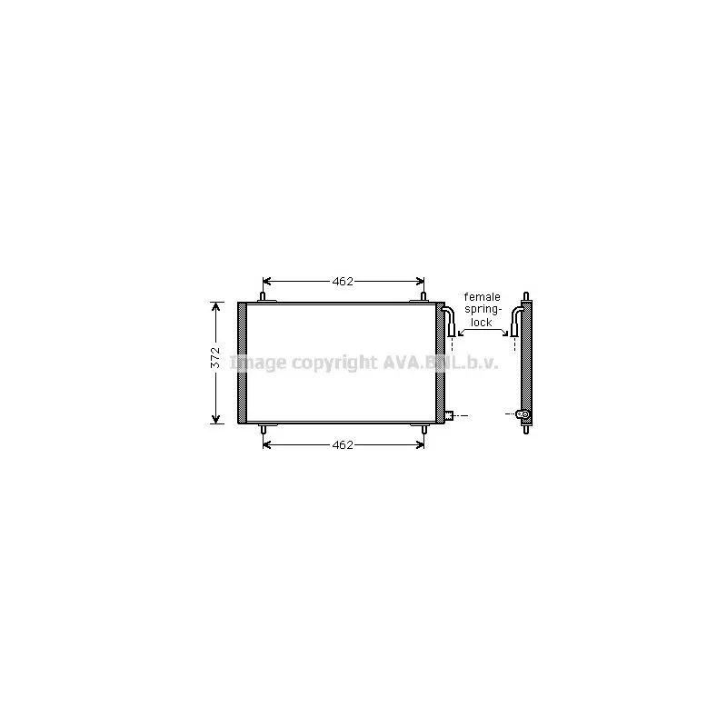 Condenseur, climatisation AVA QUALITY COOLING PE5191