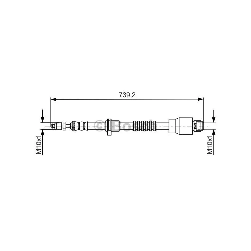 Flexible de frein BOSCH 1 987 481 677
