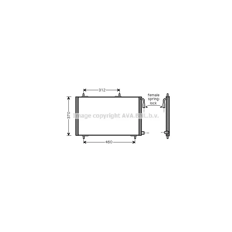 Condenseur, climatisation AVA QUALITY COOLING PE5257