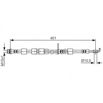 Flexible de frein BOSCH 1 987 481 701