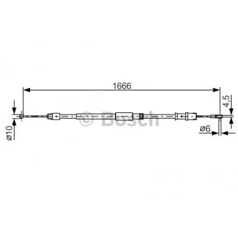Tirette à câble, frein de stationnement BOSCH 1 987 482 032