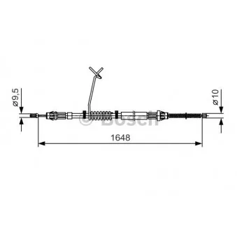 Tirette à câble, frein de stationnement BOSCH 1 987 482 035
