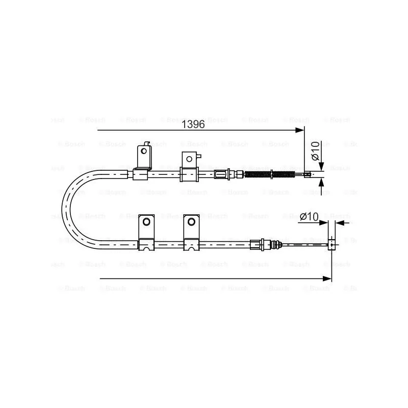 Tirette à câble, frein de stationnement BOSCH 1 987 482 083