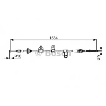 Tirette à câble, frein de stationnement BOSCH 1 987 482 099
