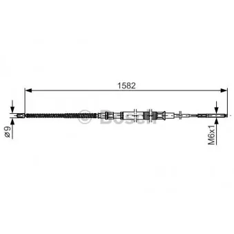 Tirette à câble, frein de stationnement BOSCH 1 987 482 124
