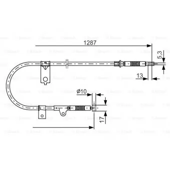 Tirette à câble, frein de stationnement BOSCH 1 987 482 150
