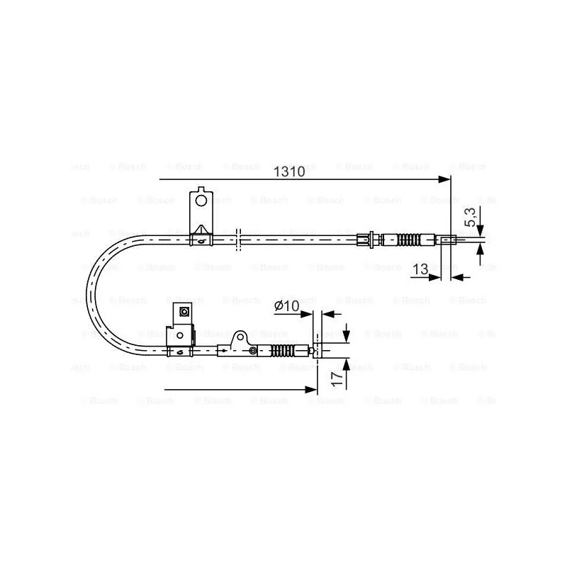 Tirette à câble, frein de stationnement BOSCH 1 987 482 151