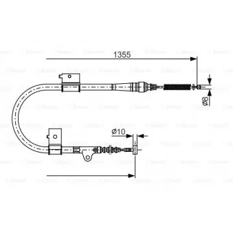 Tirette à câble, frein de stationnement BOSCH 1 987 482 152