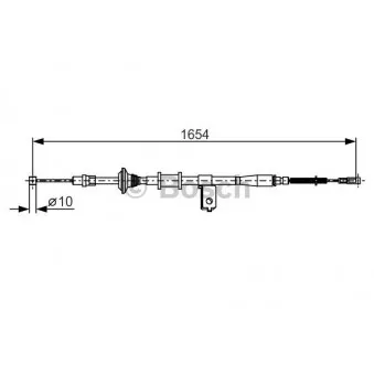 Tirette à câble, frein de stationnement BOSCH 1 987 482 172