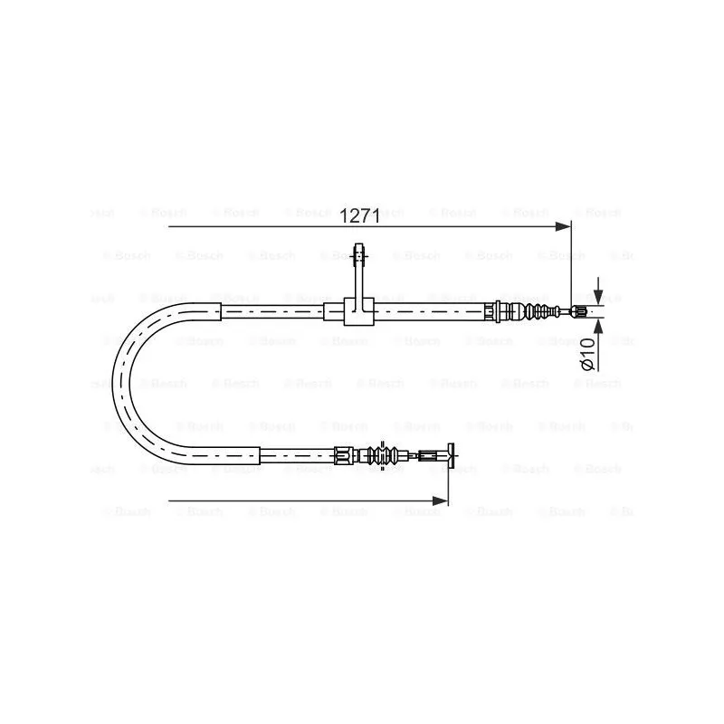 Tirette à câble, frein de stationnement BOSCH 1 987 482 186
