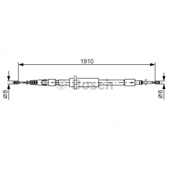 Tirette à câble, frein de stationnement BOSCH 1 987 482 318
