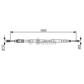 Tirette à câble, frein de stationnement BOSCH 1 987 482 320