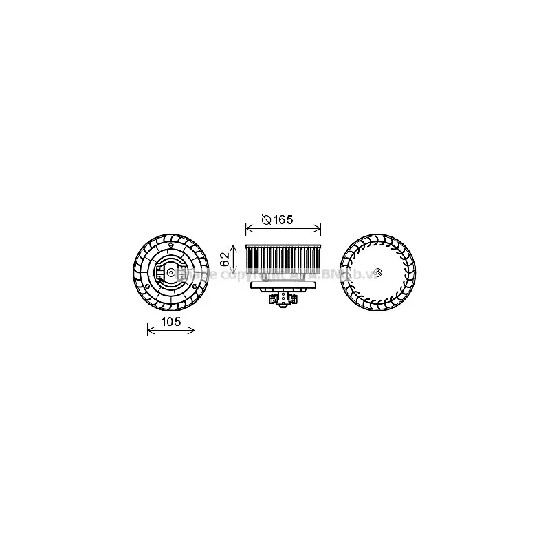Moteur électrique, pulseur d'air habitacle AVA QUALITY COOLING PE7507
