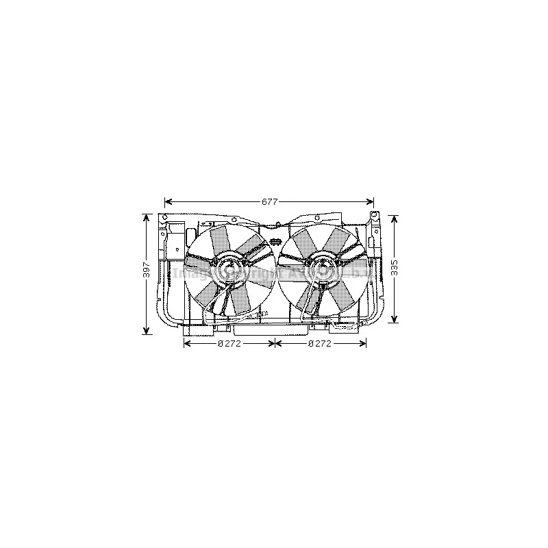 Ventilateur, refroidissement du moteur AVA QUALITY COOLING PE7515